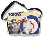 View Item Retro Mod Target Tokyo Scooter Club Shoulder Flight Bag